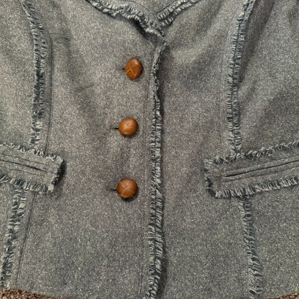 Etcetera Short Greenish Blazer like Jacket Sz4 - Picture 3 of 5